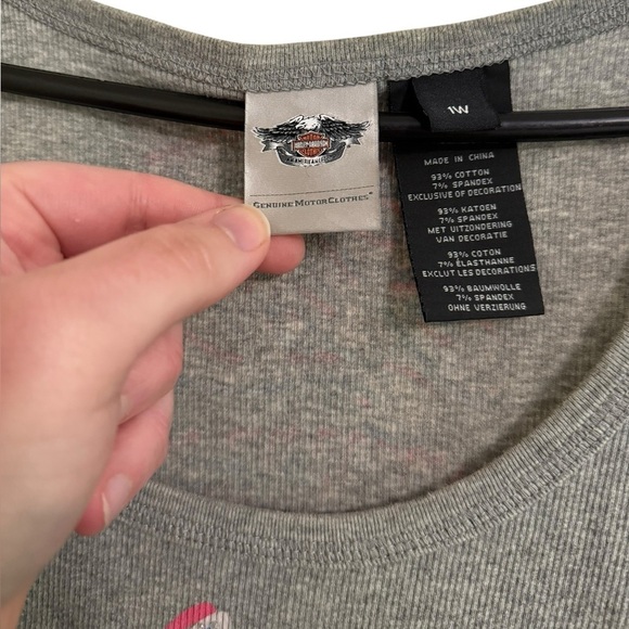 Harley Davidson Womens Grey Sleeveless Tank Top Size 1W XL - Picture 2 of 3